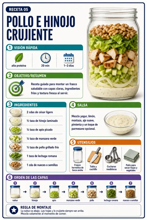 Página del recetario — receta: Pollo e Hinojo Crujiente — visión general