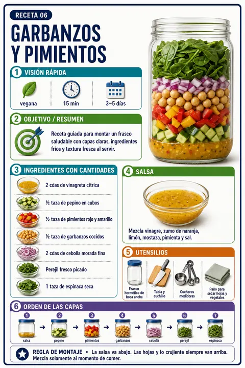 Página del recetario — receta: Garbanzos y Pimientos — visión general